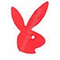Playboy Bunny Stickers facing right - Red- 50 count